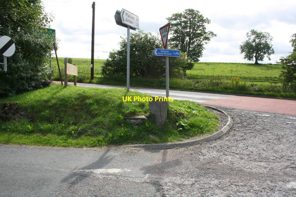 Photo 6"x4" Junction of A65 with road to Otterburn Hellifield c2015