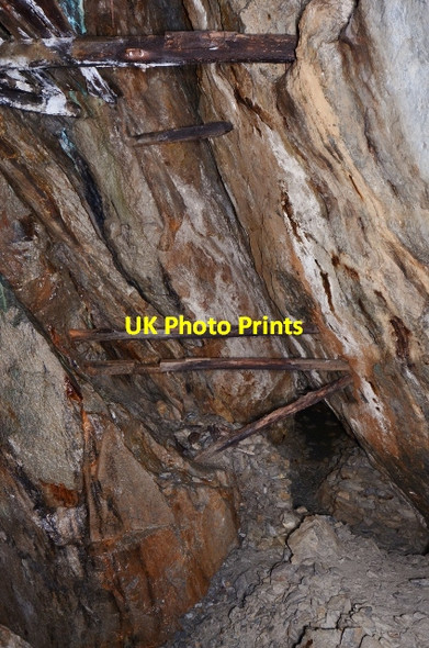 Photo 6"x4" Goldscope Copper Mine - Stope and wheelchamber Little Town\/NY2319 c2015