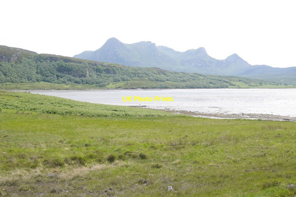 Photo 6"x4" Kyle of Tongue and Ben Loyal Loch na h-Airigh Bige c2015