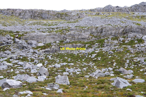 Photo 6"x4" Quartzite hillside, Beinn Uidhe Lochan a' Choire Ghuirm c2015