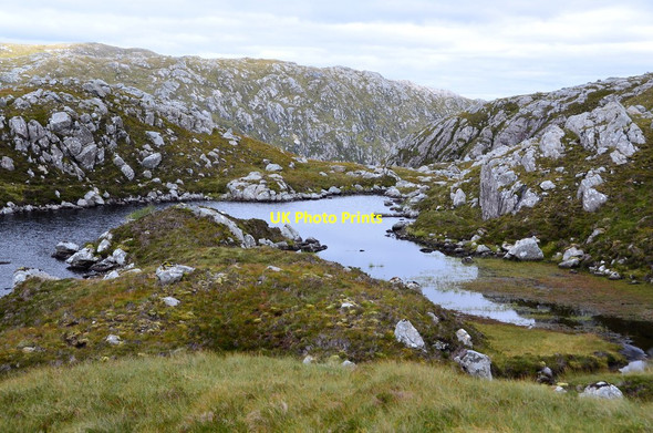 Photo 6"x4" Lochan in gneiss landscape Lochan a' Choire Ghuirm c2015