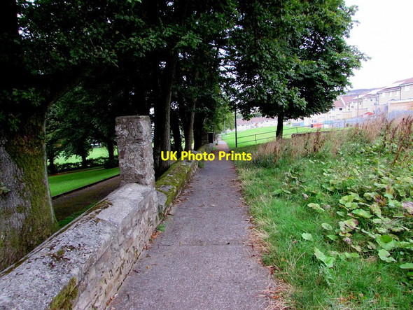 Photo 6"x4" Path alongside Blaenavon Park perimeter wall, Blaenavon Blaenavon c2015