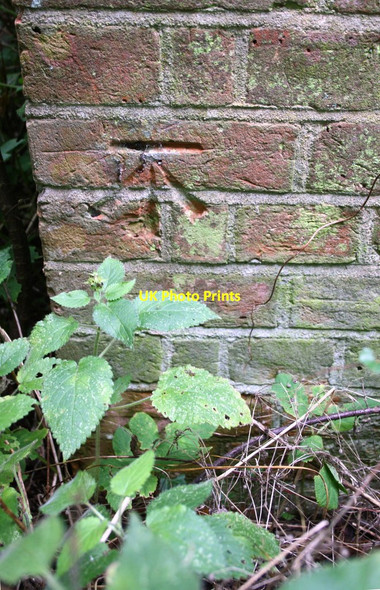Photo 6"x4" Benchmark on 'Masefield House' Boars Hill c2015