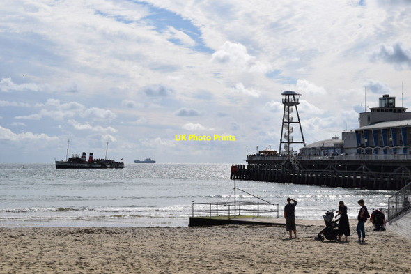 Photo 6"x4" PS Waverley leaving Bournemouth Pier Bournemouth c2015