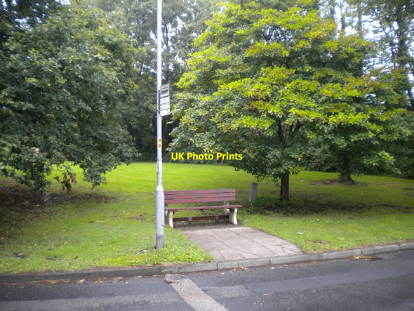 Photo 6"x4" Sodden bus stop, Thelwall New Road, Thelwall Thelwall c2015