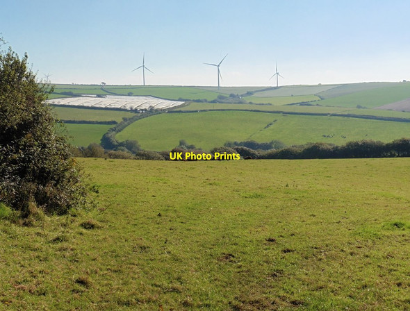 Photo 6"x4" Wind farm on Metcombe Down Little Silver\/SS5440 c2015
