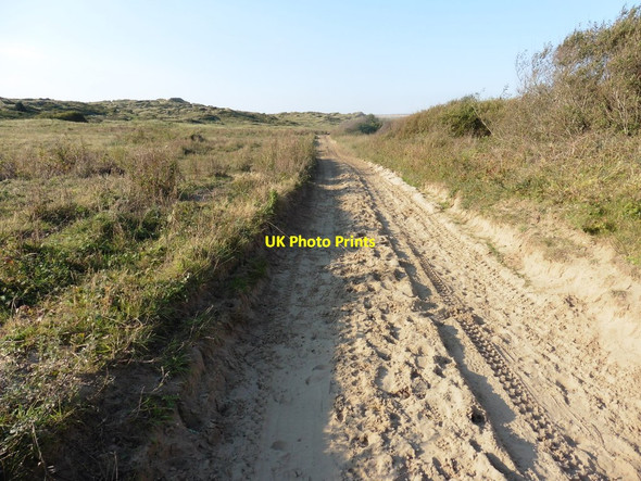 Photo 6"x4" Military road through Braunton Burrows Velator c2015
