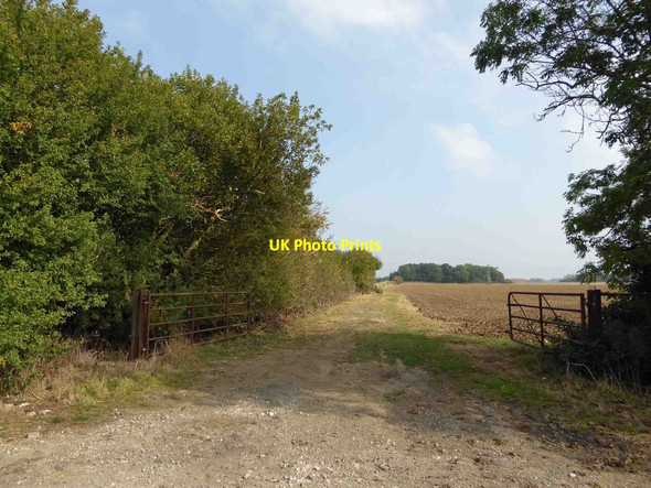 Photo 6"x4" Gate into farmland near Manby showground Stewton c2015