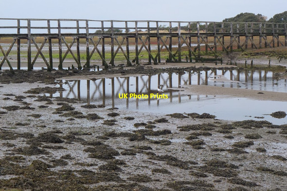 Photo 6"x4" Footbridge to Aberlady Local Nature Reserve Aberlady c2015