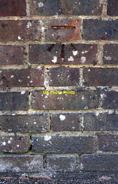Photo 6"x4" Benchmark on wall outside #55 Horsham Road Crawley\/TQ2736 c2015