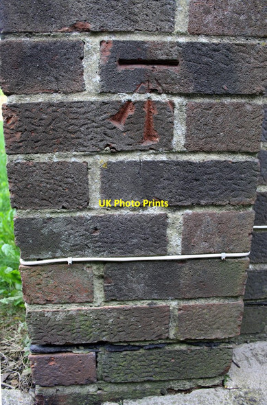 Photo 6"x4" Benchmark on #12 Whitgift Walk Crawley\/TQ2736 c2015