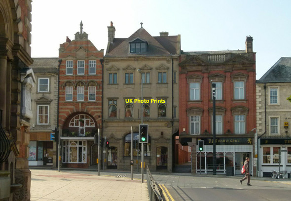 Photo 6"x4" Buildings on Bridge Street at Market Place Worksop c2015