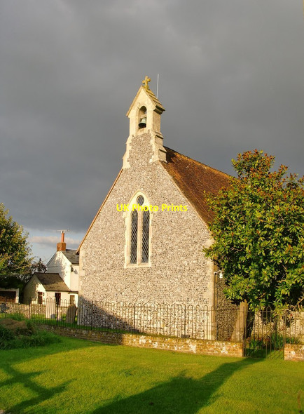 Photo 6"x4" Houghton church, west end Houghton\/TQ0111 c2015