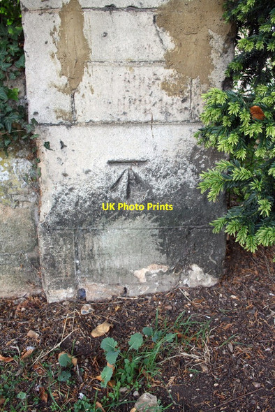 Photo 6"x4" Benchmark on wall pier of Casterton Road near Vence Close junction Stamford\/TF0207 c2015