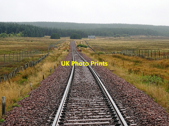 Photo 6"x4" Looking south from the crossing at Altnabreac Altnabreac Sta c2015