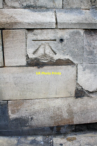 Photo 6"x4" Benchmark on St John's Church Stamford\/TF0207 c2015