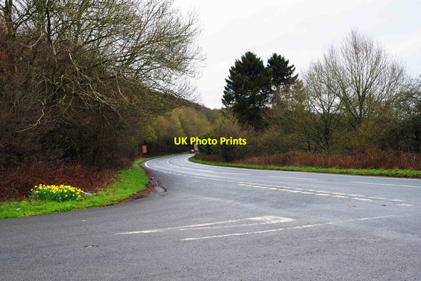 Photo 6"x4" Junction of a minor road and the A438 at Rhydspence near Whitney on Wye, Herefs Rhydspence c2015
