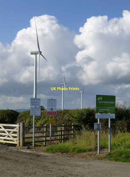 Photo 6"x4" Lynemouth Windfarm Ellington\/NZ2791 c2015