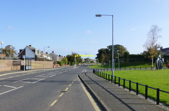 Photo 6"x4" Looking along Albion Terrace, Lynemouth Ellington\/NZ2791 c2015