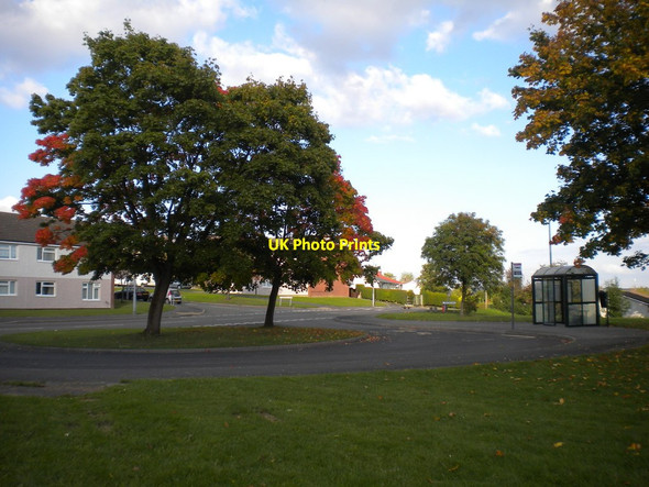 Photo 6"x4" Bus turning circle, Grangewood Farm Chesterfield\/SK3871 c2015