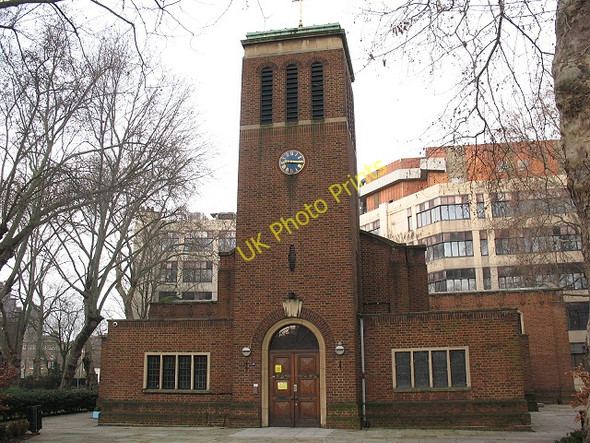 Photo 6"x4" Christ Church, Southwark: front view London c2009