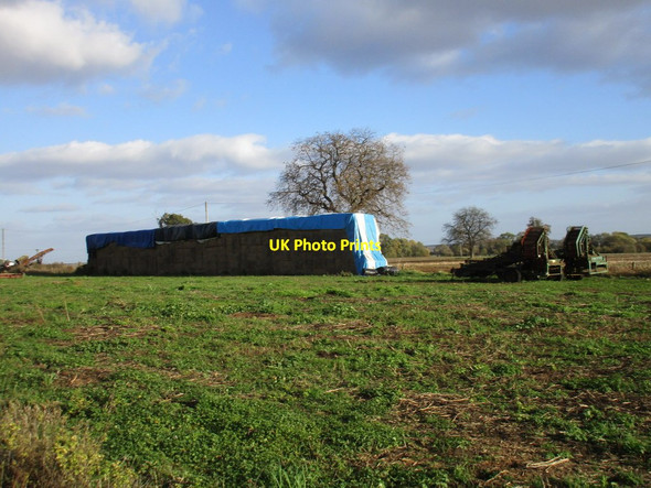 Photo 6"x4" Sheeted bales near Low Farm Loversall c2015