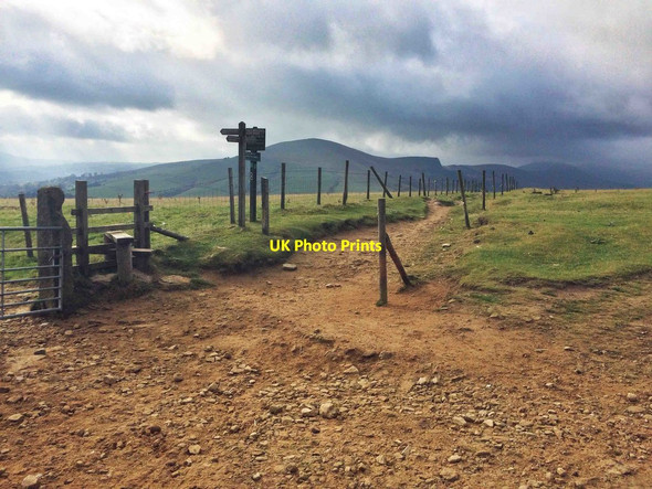 Photo 6"x4" Bridleway crossroads Edale End c2015