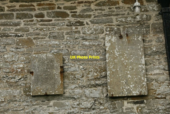Photo 6"x4" Two old memorials Llanbedr\/SO1446 c2015
