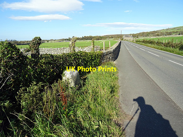 Photo 6"x4" Milestone near Egryn Abbey Tal-y-bont\/SH5821 c2015