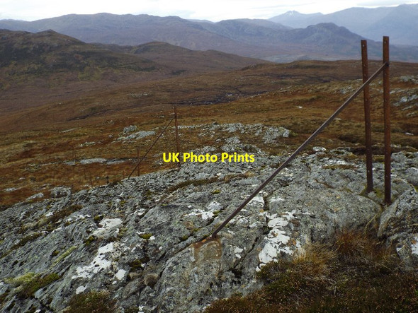 Photo 6"x4" Boundary fence on Carn a' Choire Leith near Cannich Carn \u00e0 Choire Ghlais c2015