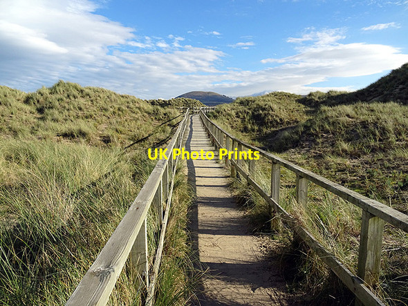 Photo 6"x4" Boardwalk from the beach Llanddwywe c2015