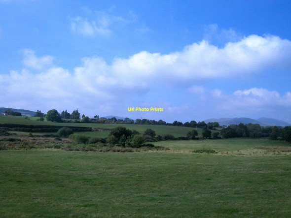 Photo 6"x4" Drumlin pasture land and inter-drumlin wetland Seaforde c2015
