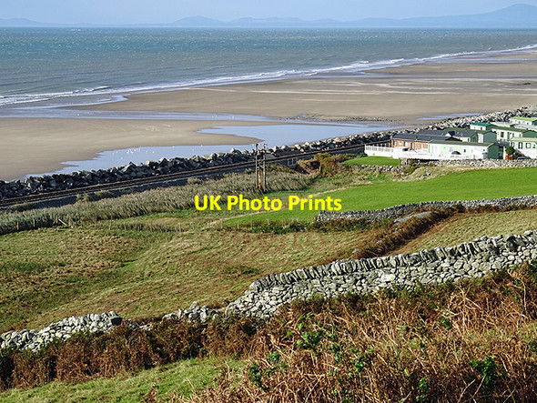 Photo 6"x4" The Cambrian Coast line and the sea Llanaber c2015