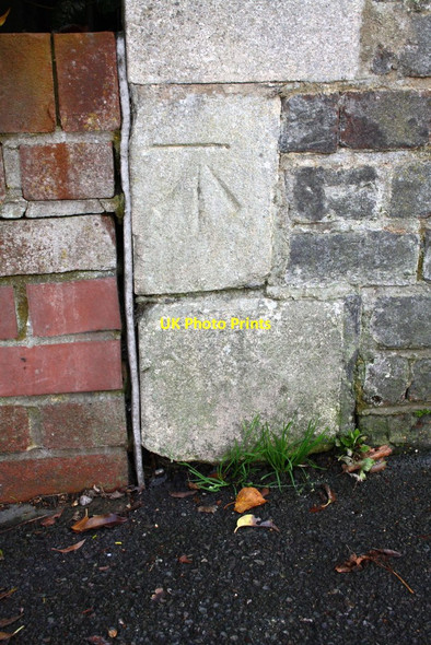 Photo 6"x4" Benchmark on former school annex, Greys Road Henley-on-Thames c2015