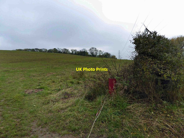 Photo 6"x4" Hatcliffe farmland and power lines Hatcliffe c2015