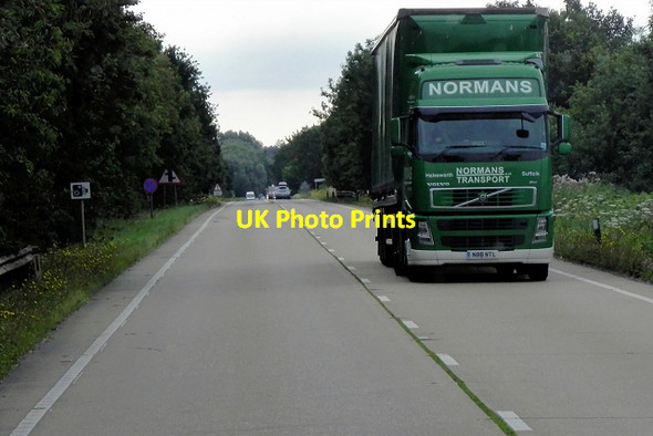 Photo 6"x4" HGV Travelling West on the A47 near Poplar Farm Podmore\/TF9512 c2015