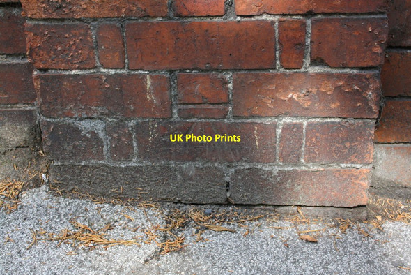 Photo 6"x4" Benchmark on wall pier on Brewery Street Chesterfield\/SK3871 c2015