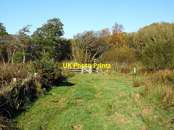 Photo 6"x4" Footbridge and gate on the Wales Coast Path D\u00f4l-y-Bont\/SN6288 c2015