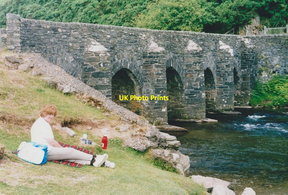 Photo 6"x4" Landacre Bridge Withypool c2002