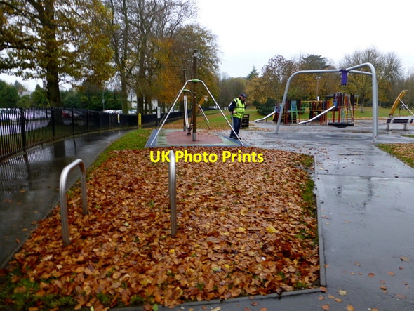 Photo 6"x4" Fallen leaves, The Grange, Omagh Omagh c2015