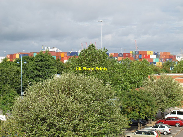 Photo 6"x4" Containers at Southampton docks Southampton c2014