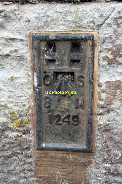 Photo 6"x4" Benchmark on Slosh Farm Appleby-in-Westmorland c2015