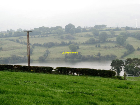 Photo 6"x4" View across pasture land to Begny Lake Dromara c2015