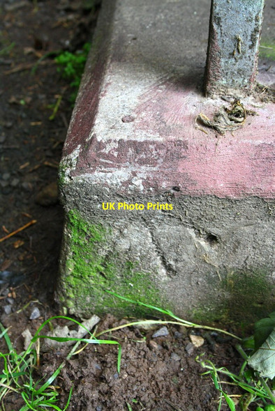 Photo 6"x4" Benchmark on bottom step of Jubilee Bridge Appleby-in-Westmorland c2015