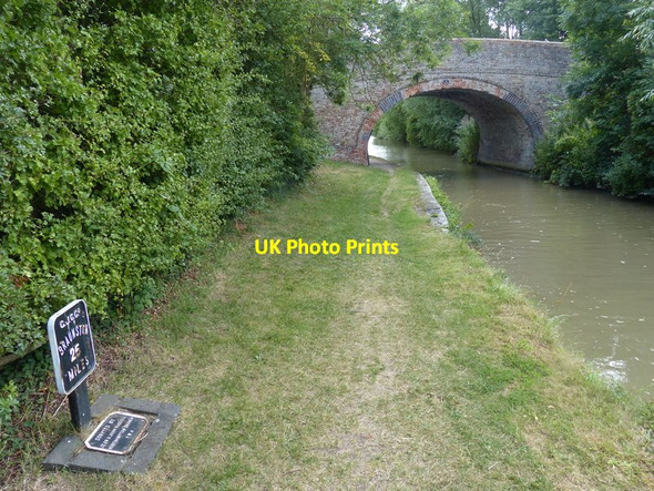 Photo 6"x4" Milepost next to Isworth Farm Bridge No 63 Castlethorpe\/SP7944 c2015