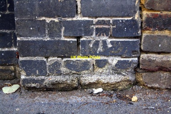 Photo 6"x4" Benchmark on wall pier outside #18 Mattock Lane Ealing c2015