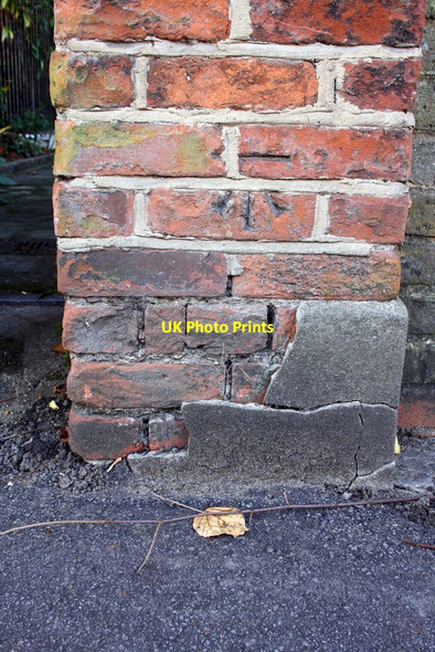 Photo 6"x4" Benchmark on wall pier in front of #12 Culmington Road Ealing c2015