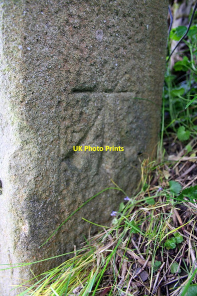 Photo 6"x4" Benchmark on gatepost beside Church Street Broughton\/SD9451 c2015