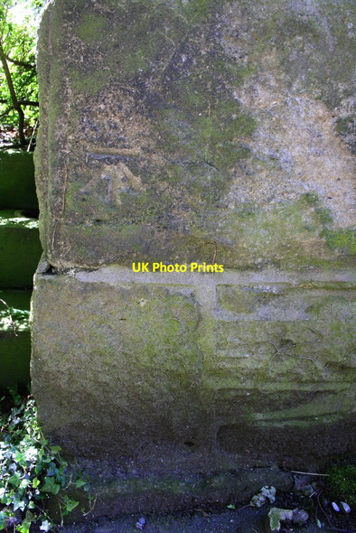 Photo 6"x4" Benchmark on converted mill, West Road Skipton c2015
