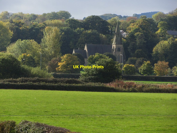 Photo 6"x4" Christ Church, Glan-y-don as seen from Wales Coast Path Glan-y-don c2015